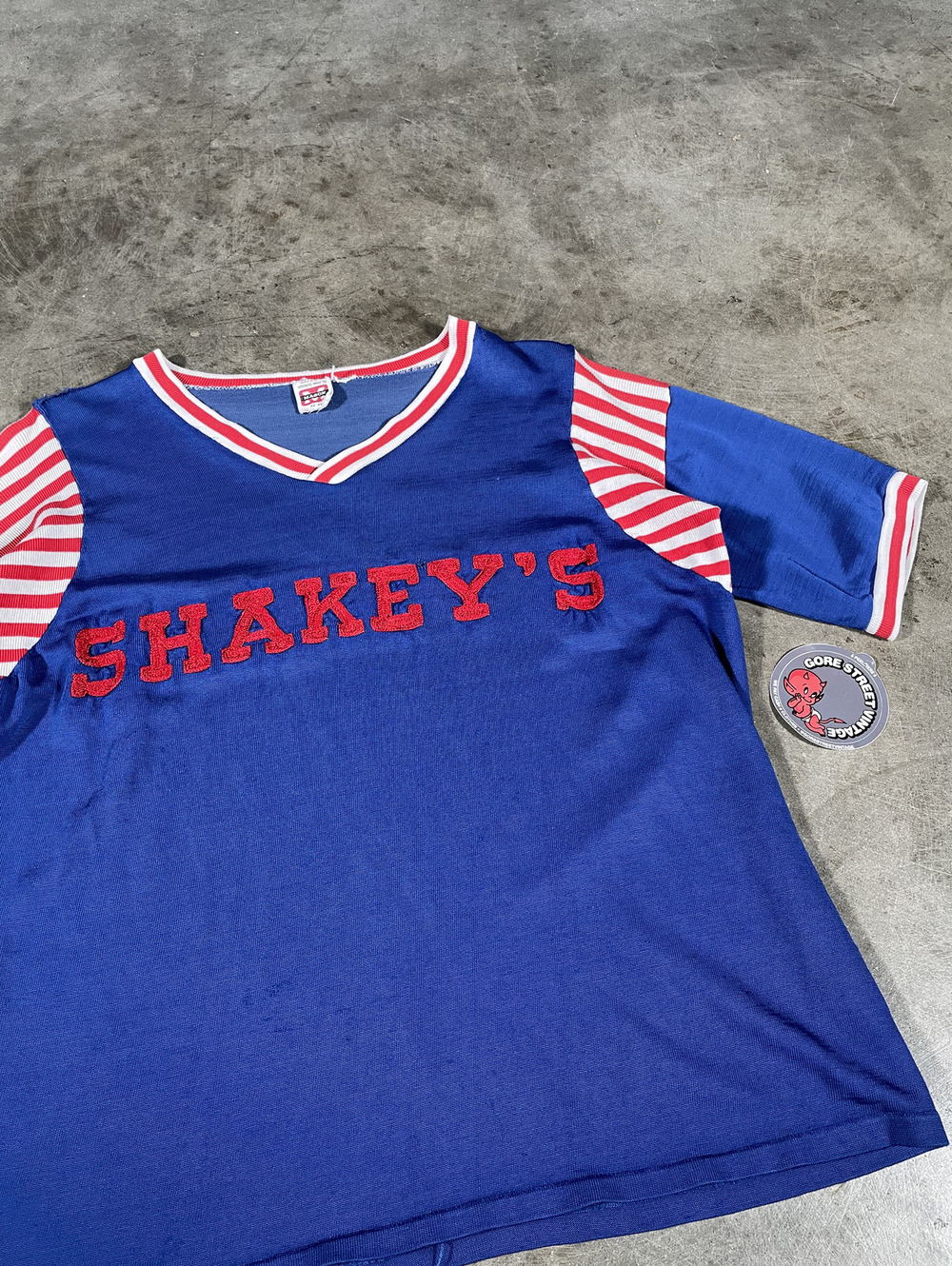 Vintage 70s Chain stitched Durene Jersey M 20x23 1970s